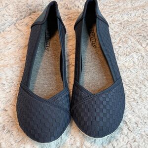 Seychelles Navy Woven Ballet Flats